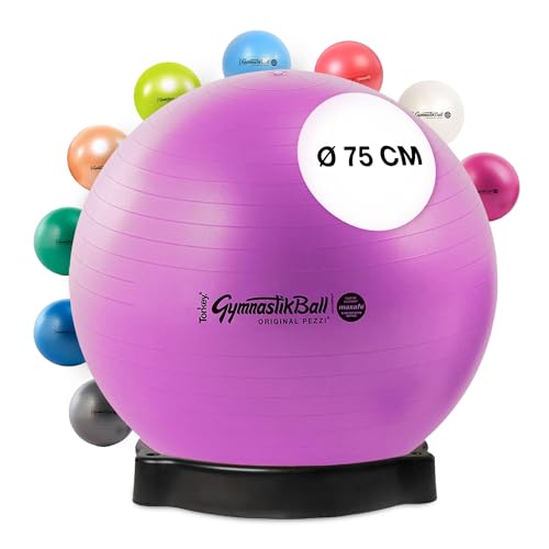 Pezzi - Gymnastikball Original Pezziball MAXAFE 42cm mit Ballschale – Sitzball für Therapie, Sport & Büro - Universeller Trainingsball aus robustem Flexton Silpower® belastbar bis 400 kg – Violett Pezzi - Gymnastikball Original Pezziball MAXAFE 42cm mit Ballschale – Sitzball für Therapie, Sport & Büro - Universeller Trainingsball aus robustem Flexton Silpower® belastbar bis 400 kg – Violett von PEZZI