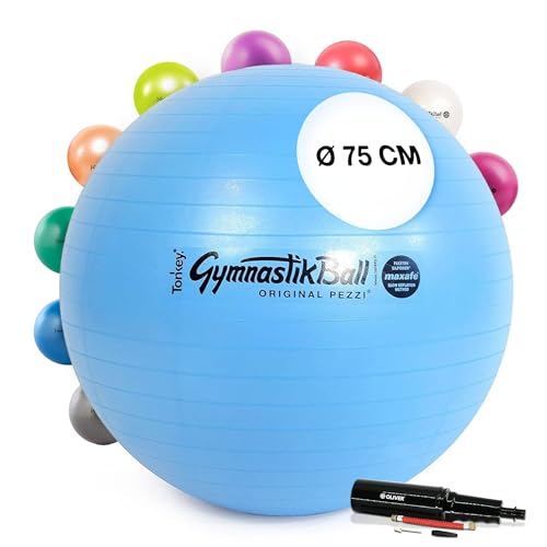 Original Pezzi Pezziball MAXAFE 75 cm mit Pumpe lightblue von PEZZI