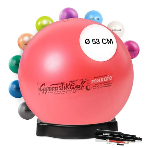 Original Pezziball MAXAFE 53 cm rot m. Ballschale & Pumpe Kombi Gymnastikball Original Pezziball MAXAFE 53 cm rot m. Ballschale & Pumpe Kombi Gymnastikball von PEZZI