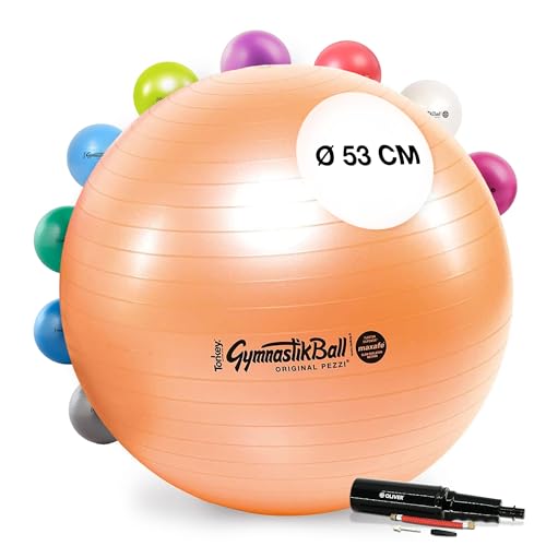 PEZZI Original Pezziball MAXAFE 53 cm m. Pumpe Kupfer Gymnastikball von PEZZI