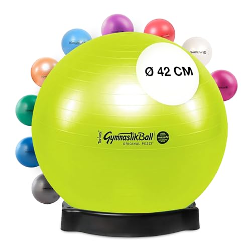 Pezzi - Gymnastikball Original Pezziball MAXAFE 42cm mit Ballschale – Sitzball für Therapie, Sport & Büro - Universeller Trainingsball aus robustem Flexton Silpower® belastbar bis 400 kg – Apfelgrün Pezzi - Gymnastikball Original Pezziball MAXAFE 42cm mit Ballschale – Sitzball für Therapie, Sport & Büro - Universeller Trainingsball aus robustem Flexton Silpower® belastbar bis 400 kg – Apfelgrün von PEZZI