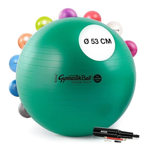 PEZZI Original Pezziball MAXAFE 53 cm m. Pumpe grün Gymnastikball von PEZZI