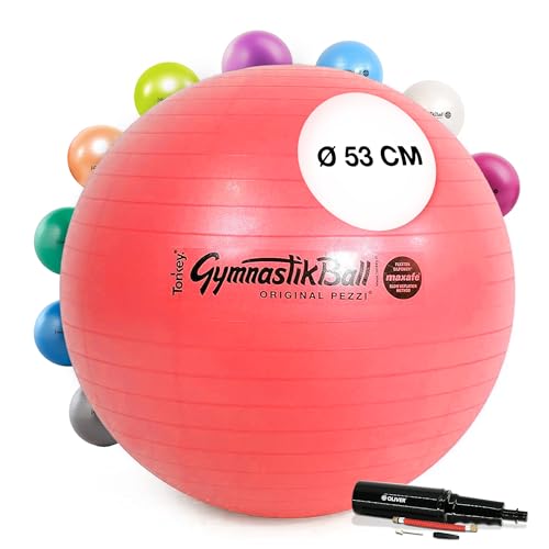 PEZZI Original Pezziball MAXAFE 53 cm m. Pumpe rot Gymnastikball von PEZZI