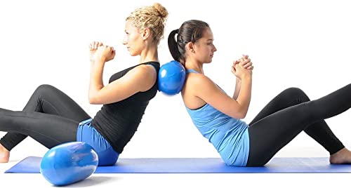 Partnerkombi 2x Original Pezzi® Mini Eggball® Ø18cm Länge 36cm Yoga Pilates blau von PEZZI