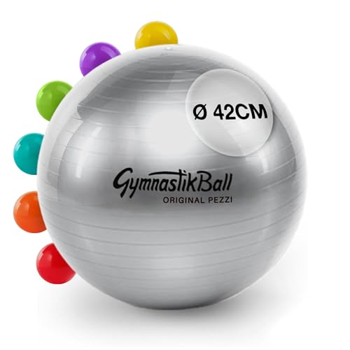 PEZZI - Gymnastikball Original Pezziball Standard 42cm Ø – Sitzball für Therapie, Sport & Büro - Universeller Trainingsball aus robustem PVC belastbar bis 400 kg – Silber PEZZI - Gymnastikball Original Pezziball Standard 42cm Ø – Sitzball für Therapie, Sport & Büro - Universeller Trainingsball aus robustem PVC belastbar bis 400 kg – Silber von PEZZI