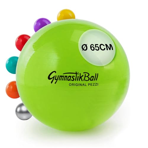 PEZZI - Gymnastikball Original Pezziball Standard 65cm Ø – Sitzball für Therapie, Sport & Büro - Universeller Trainingsball aus robustem PVC belastbar bis 400 kg – Apfelgrün PEZZI - Gymnastikball Original Pezziball Standard 65cm Ø – Sitzball für Therapie, Sport & Büro - Universeller Trainingsball aus robustem PVC belastbar bis 400 kg – Apfelgrün von PEZZI