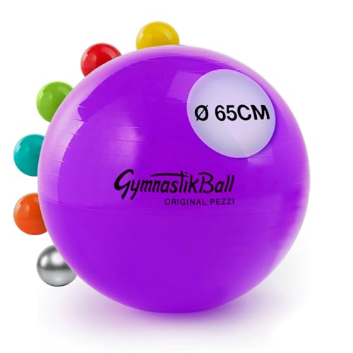 PEZZI - Gymnastikball Original Pezziball Standard 65cm Ø – Sitzball für Therapie, Sport & Büro - Universeller Trainingsball aus robustem PVC belastbar bis 400 kg – Violett PEZZI - Gymnastikball Original Pezziball Standard 65cm Ø – Sitzball für Therapie, Sport & Büro - Universeller Trainingsball aus robustem PVC belastbar bis 400 kg – Violett von PEZZI
