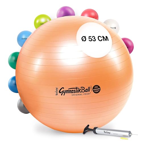 PEZZI - Gymnastikball Original Pezziball MAXAFE 53cm Ø mit Tonkey Handpumpe – Sitzball für Therapie, Sport & Büro - Universeller Trainingsball aus Flexton Silpower® belastbar bis 400 kg – Kupfer PEZZI - Gymnastikball Original Pezziball MAXAFE 53cm Ø mit Tonkey Handpumpe – Sitzball für Therapie, Sport & Büro - Universeller Trainingsball aus Flexton Silpower® belastbar bis 400 kg – Kupfer von PEZZI