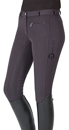 PFIFF 102235 Damen Reithose -Yasmin- mit Silikon-Grip Besatz, Anthrazit 40 von PFIFF