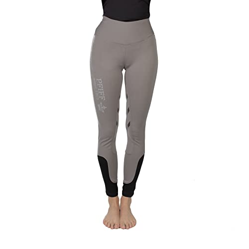 PFIFF 102483 Reitleggings 'Lucy' Damen Grip Vollbesatz, grau 42 von PFIFF