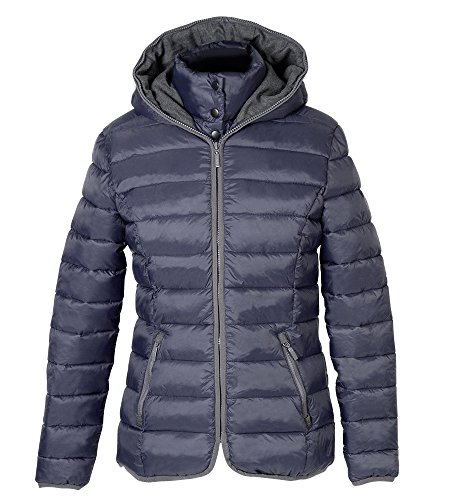 PFIFF Damen 102410 Steppjacke Cerul, Reitjacke Damenjacke Jacke Kapuze, Dunkelblau L von PFIFF