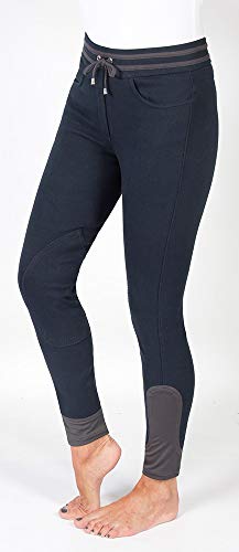 PFIFF Damen Sweat Reithose Damenreithose Kniebesatz Hose, dunkelblau, 44 PFIFF Damen Sweat Reithose Damenreithose Kniebesatz Hose, dunkelblau, 44 von PFIFF