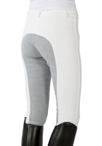 PFIFF Damenreithose mit Ledersitz mit grauem Sitz, weiß, 42 PFIFF Damenreithose mit Ledersitz mit grauem Sitz, weiß, 42 von PFIFF