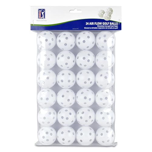 PGA TOUR 24 Air Flow Übungs Golfball, weiß, PGAT136 PGA TOUR 24 Air Flow Übungs Golfball, weiß, PGAT136 von PGA TOUR