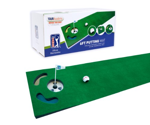 PGA TOUR Guide, Ball Alignment Tool and Training DVD 1,8 m Puttingmatte mit Führungskugel, grün, 183 cm PGA TOUR Guide, Ball Alignment Tool and Training DVD 1,8 m Puttingmatte mit Führungskugel, grün, 183 cm von PGA TOUR