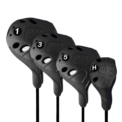 Golfschlägerabdeckungs-Set, Schwarz, 4-teiliges Set Golfschlägerabdeckungs-Set, Schwarz, 4-teiliges Set von PGM