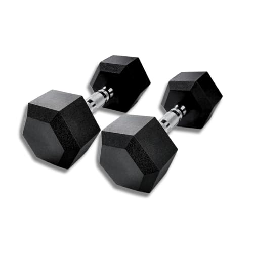 PH Fitness Hexa Hantelset [2,5kg-60kg] - 2 Stück - Robuste Hexagon Hanteln für Krafttraining & CrossFit - Ergonomisches Design, Rutschfester Griff, Ideal für Heimtraining (17.5 KG X 2 (Total 35KG)) von PH FITNESS