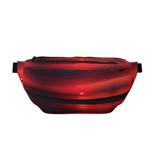 Große Gürteltasche mit rotem Sonnenuntergang bei Dämmerung, Geschenk für Sport, Festival, Workout, Reisen, Laufen, Freizeit, Schwarz , Einheitsgröße Große Gürteltasche mit rotem Sonnenuntergang bei Dämmerung, Geschenk für Sport, Festival, Workout, Reisen, Laufen, Freizeit, Schwarz , Einheitsgröße von PHAYAH