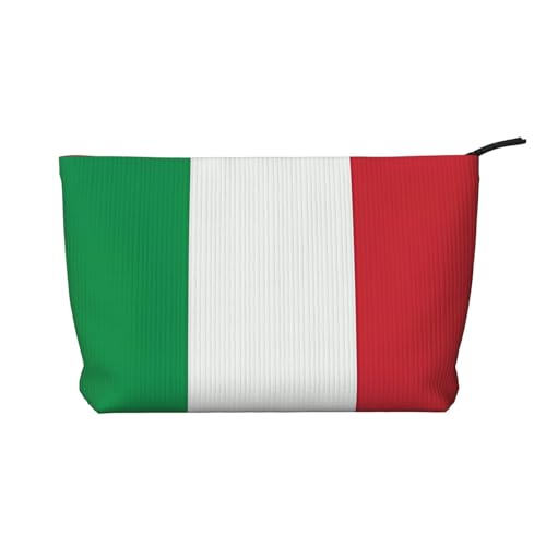 PHAYAH Kosmetiktasche mit Italien-Flagge, tragbar, großes Fassungsvermögen, Kulturtasche, Reißverschluss, Kulturbeutel, Reisetasche, Flagge Italien, Einheitsgröße PHAYAH Kosmetiktasche mit Italien-Flagge, tragbar, großes Fassungsvermögen, Kulturtasche, Reißverschluss, Kulturbeutel, Reisetasche, Flagge Italien, Einheitsgröße von PHAYAH