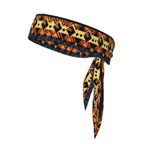 Sport-Stirnband zum Schnüren, wendbar, afrikanisches Tribal-Ethno-Texturmuster, schnelle Schweißabsorption, geeignet zum Joggen, Laufen, Radfahren. Sport-Stirnband zum Schnüren, wendbar, afrikanisches Tribal-Ethno-Texturmuster, schnelle Schweißabsorption, geeignet zum Joggen, Laufen, Radfahren. von PHAYAH