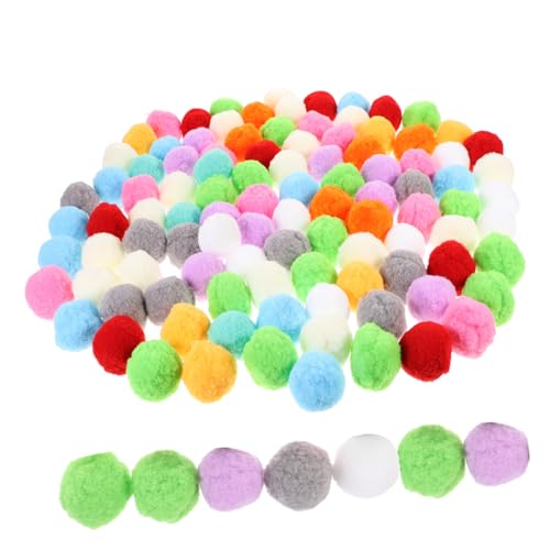 PHENOFICE 100St Farbiger Plüschball flauschige Kugeln Mini-Pompons Katze Bommel Kleidung Pompons Kunstfell cute decor stutzenhalter Pom-Pom-Kugeln DIY Kleidung Requisite Polyester Colorful von PHENOFICE