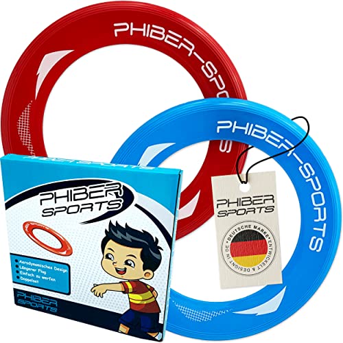 PHIBER-SPORTS Frisbee-Ringe – 2er Doppelpack Premium leichte Wurfringe – 80% Leichter als Standard Frisbee Scheiben - Einfach zu fangen – Perfekte Flugbahn - Ideal für Kinder und Erwachsene von PHIBER-SPORTS