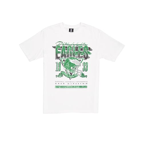 PHILADELPHIA EAGLES New Era Cap NFL Oversized T-Shirt Screent Print Distressed Team Graphic White Unisex PHILADELPHIA EAGLES New Era Cap NFL Oversized T-Shirt Screent Print Distressed Team Graphic White Unisex von PHILADELPHIA EAGLES