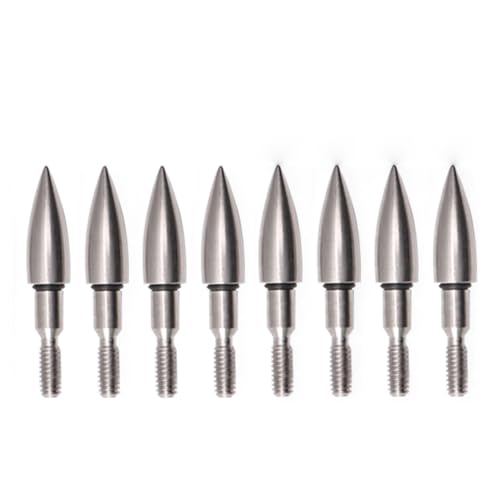 PHILOCS 24St Bogenschießen Pfeilspitzen Jagen Praxis Broadheads Screw in 70 80 90 100 125 150 175 200 Grain Geschoss Rostfreier Stahl Gegengewicht Pfeilspitzen (100grain) von PHILOCS