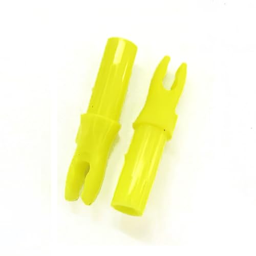 PHILOCS 50Stück Pfeil Nocks Interne Nocke passend für ID 6.2mm OD 7.6-7.8mm Pfeil-Schaft, für Kohlefaser Glasfaser Pfeil Nocke DIY Bogenschießen Zubehör (Yellow) von PHILOCS