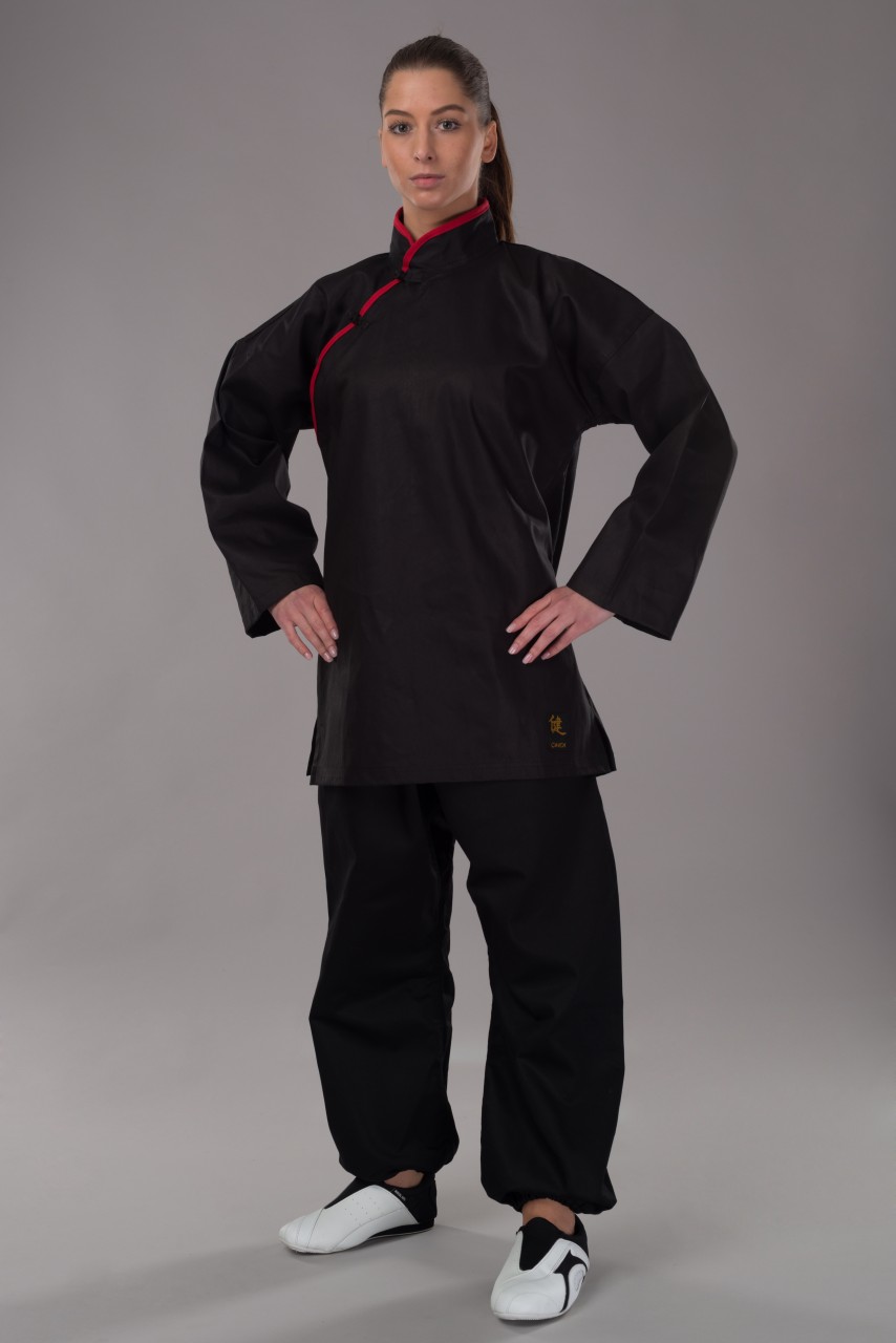 Phoenix Kung Fu Jacke mit roten Applikationen Phoenix Kung Fu Jacke mit roten Applikationen von PHOENIX