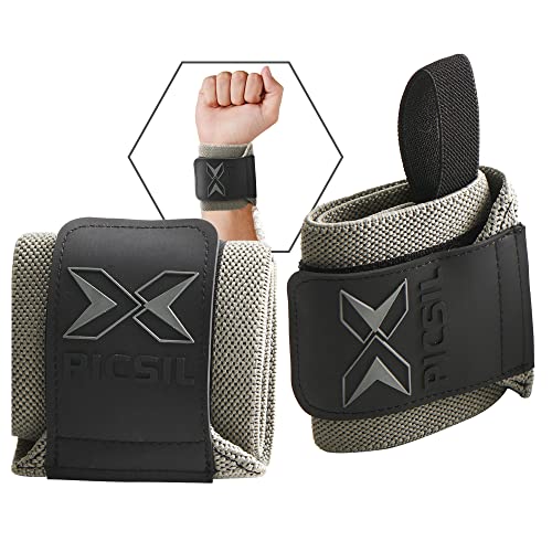 PICSIL Handgelenkschoner für Crosstraining, Starke Handgelenkstütze mit Daumenschlaufe, Flexibles Band aus Stretch-Baumwolle, ideal für Gewichtheben, Boxen, Training (Grün) von PICSIL