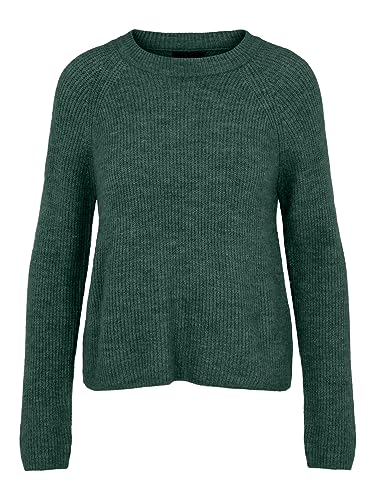 Pieces Damen Pcellen Ls O-Neck Knit Noos Bc, Trekking Green, L Pieces Damen Pcellen Ls O-Neck Knit Noos Bc, Trekking Green, L von PIECES