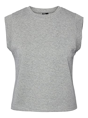 PIECES Damen Pcchilli Summer Sl Noos Bc Top, Light Grey Melange, M EU PIECES Damen Pcchilli Summer Sl Noos Bc Top, Light Grey Melange, M EU von PIECES