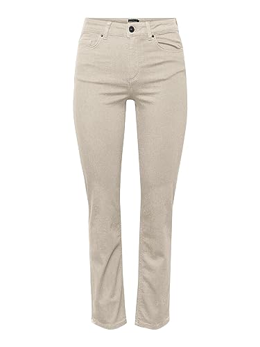 PIECES Damen Pcdelly Straight Mw Ankl Wgra Noos Bc Hose, Whitecap Gray, S 30L EU von PIECES