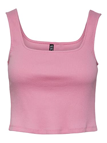 PIECES Damen Pcnukisa Cropped Tank Noos Bc Top, Begonia Pink, XL EU von PIECES