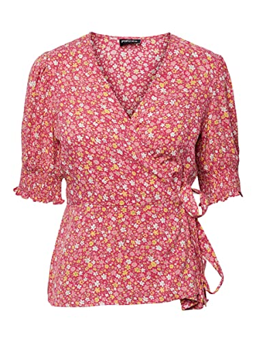 PIECES Damen Pctala 2/4 Wrap Noos Bc Top, Beetroot Purple/AOP:small Flower, S EU PIECES Damen Pctala 2/4 Wrap Noos Bc Top, Beetroot Purple/AOP:small Flower, S EU von PIECES