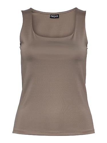 Pieces Damen Pcneja Sl Top Noos Bc Unterhemd, Fossil, XL EU Pieces Damen Pcneja Sl Top Noos Bc Unterhemd, Fossil, XL EU von PIECES