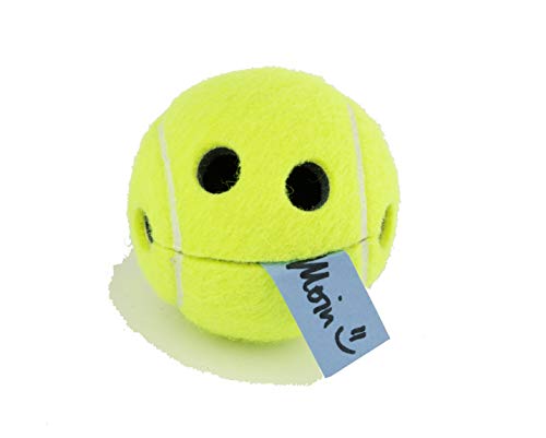 PIGALLUME - Notizhalter 1 Stück - lustig einzigartiger Smile Happy Tennisball mit hochwertigem Saugnapf in transparenter Geschenkbox Tennis Originalprofitennisball Dunlop Geschenkidee Aufbewahrung von PIGALLUME