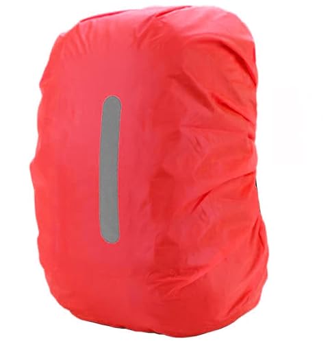 PINEPAN Regenhülle für Rucksäcke mit reflektierenden Streifen wasserdichte Regenhülle Schultasche Reflektor Rucksackhülle Rot 100L PINEPAN Regenhülle für Rucksäcke mit reflektierenden Streifen wasserdichte Regenhülle Schultasche Reflektor Rucksackhülle Rot 100L von PINEPAN