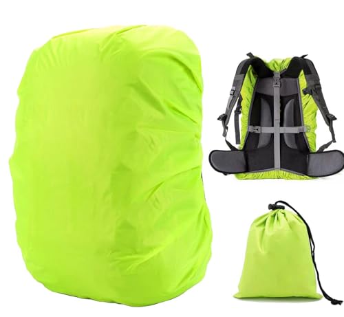 PINEPAN Wasserdichter Regenschutz für Rucksack, regendichter Schutz mit verstellbaren rutschfesten Schnallenriemen und Aufbewahrungstasche, staubdicht, Grün, 45L PINEPAN Wasserdichter Regenschutz für Rucksack, regendichter Schutz mit verstellbaren rutschfesten Schnallenriemen und Aufbewahrungstasche, staubdicht, Grün, 45L von PINEPAN