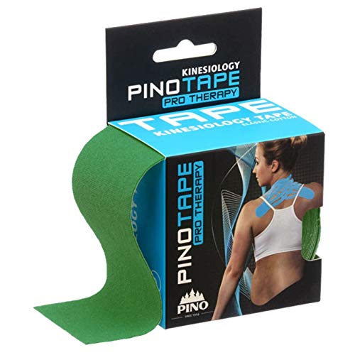 Pinotape Pro Therapy ® - Das Original - Kinesiologie Baumwolle Tape verschiedene Farben und Designs 5 cm x 5 m, besonders hautfreundlich - Physio-Tape (Grün) von PINOTAPE