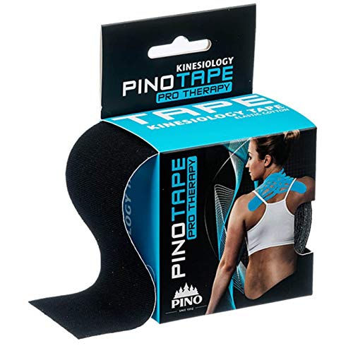 Pinotape Pro Therapy ? - Das Original - Kinesiologie Baumwolle Tape verschiedene Farben und Designs 5 cm x 5 m, besonders hautfreundlich - Physio-Tape (Schwarz) von PINOTAPE