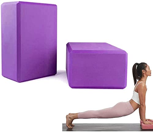 PIQIUQIU Yoga Block, 2er Yogablock für Yoga Pilates Training, Hochwertige Yoga Blöcke/Yoga Klötze, perfekt für Yoga, Pilates Meditiation, für Anfänger und Fortgeschrittene(Lila) von PIQIUQIU