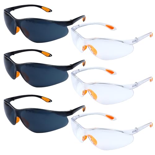 PIWOSGOL 6er-Pack Schutzbrillen Arbeitsschutzbrille, Schutzbrille, Augenschutzbrille Laborbrille kratzfeste LinsenSicherheitsbrille für Kinder Herren Damen, Schutzbrille für Brillenträger PIWOSGOL 6er-Pack Schutzbrillen Arbeitsschutzbrille, Schutzbrille, Augenschutzbrille Laborbrille kratzfeste LinsenSicherheitsbrille für Kinder Herren Damen, Schutzbrille für Brillenträger von PIWOSGOL