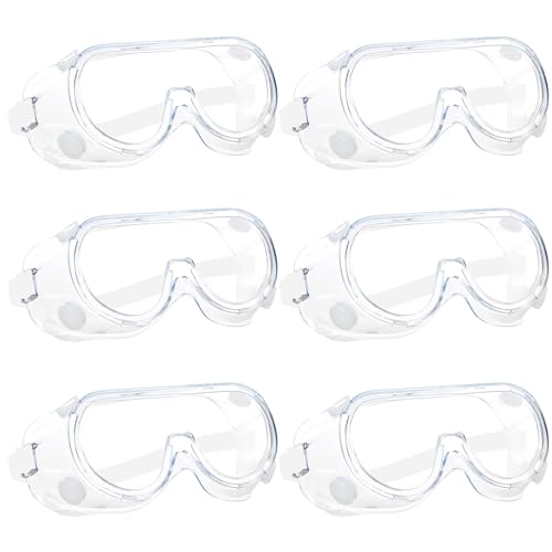 PIWOSGOL 6 Stücke Sicherheitsbrille Arbeitsschutzbrille,Schutzbrille Klare Gläser Anti Fog, Augenschutz Schutzbrillen, Laborbrille Augenschutzbrille Kratzfeste Linsen für Brillenträger Labor PIWOSGOL 6 Stücke Sicherheitsbrille Arbeitsschutzbrille,Schutzbrille Klare Gläser Anti Fog, Augenschutz Schutzbrillen, Laborbrille Augenschutzbrille Kratzfeste Linsen für Brillenträger Labor von PIWOSGOL