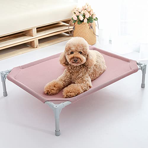 PJDDP Erhöhte Hundebett, Hundeliege Outdoor Für Klein, Mittelgroße, Grosse Hunde, Garten Sonnenliege, Outdoor Hundebett Mit Metallgestell,Rosa,S PJDDP Erhöhte Hundebett, Hundeliege Outdoor Für Klein, Mittelgroße, Grosse Hunde, Garten Sonnenliege, Outdoor Hundebett Mit Metallgestell,Rosa,S von PJDDP