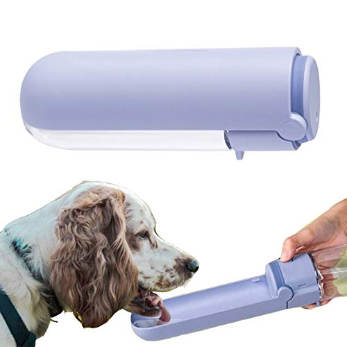 Tragbare Hund Wasserflasche, Hund Katze Reisen Wasserflasche 420Ml, Haustier-Wasser-Zufuhr Antibakteriell Food Grade Leak Proof Hund Wasser Trinken Cup Bowl Für Outdoor Wandern,Lila Tragbare Hund Wasserflasche, Hund Katze Reisen Wasserflasche 420Ml, Haustier-Wasser-Zufuhr Antibakteriell Food Grade Leak Proof Hund Wasser Trinken Cup Bowl Für Outdoor Wandern,Lila von PJDDP