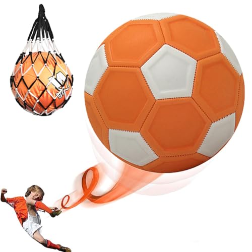 PKKP Fussball Curve Ball, 20cm Eva Gummi Kurvenfußball, Flexibler Kickerball mit wissenschaftlichem Design, Curve and Swerve Football Toy für Fußballtraining (A+Netztasche) von PKKP