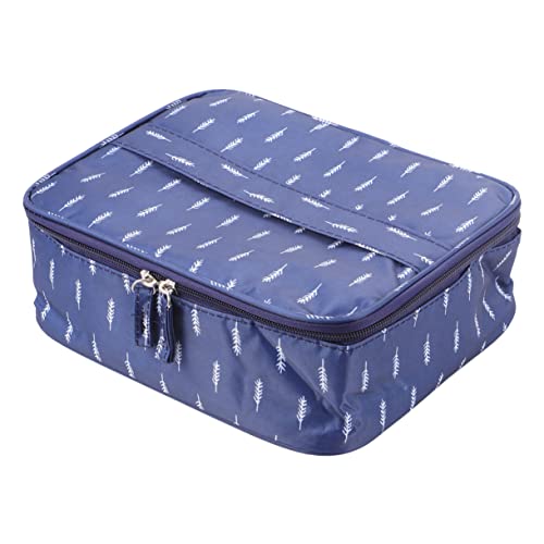 PLAFOPE 1Stk Aufbewahrungstasche Reise-Kosmetiktasche Reise-Organizer-Taschen Kosmetiktaschen für Damen klein Makeup Tasche Cosmetic Bag Mini Bag Reisetasche Frauentasche Oxford-Stoff Navy von PLAFOPE