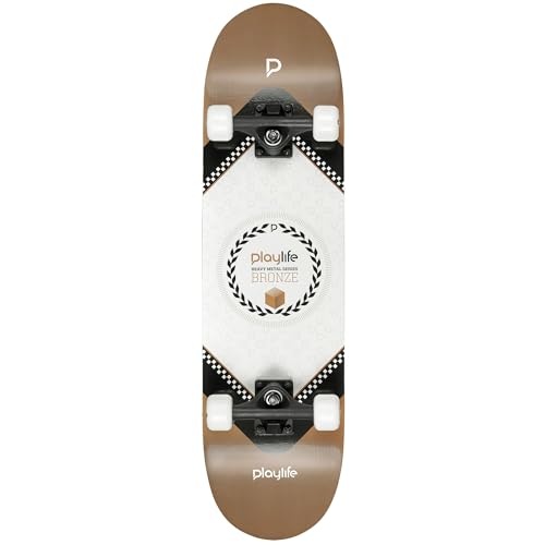Playlife Skateboard Heavy Metal Bronze, 31" / 8" - 79cm / 20,5cm, 50x36mm 92A Rollen, ABEC 5 Kugellager, Art. nr.: 880279 Playlife Skateboard Heavy Metal Bronze, 31" / 8" - 79cm / 20,5cm, 50x36mm 92A Rollen, ABEC 5 Kugellager, Art. nr.: 880279 von PLAYLIFE